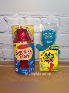 Swedish Fish Squishy And Sour Patch Kids Squishy Bundle